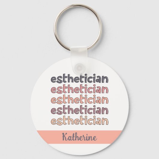 Gepersonaliseerde estheticiste Cosmetoloog Beautic Sleutelhanger (Voorkant)
