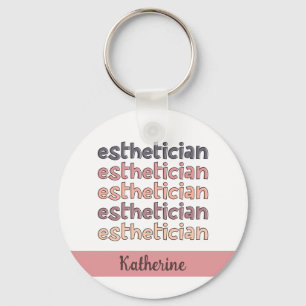 Gepersonaliseerde estheticiste Cosmetoloog Beautic Sleutelhanger