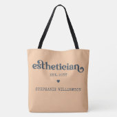 Gepersonaliseerde estheticiste Cosmetoloog Beautic Tote Bag (Achterkant)