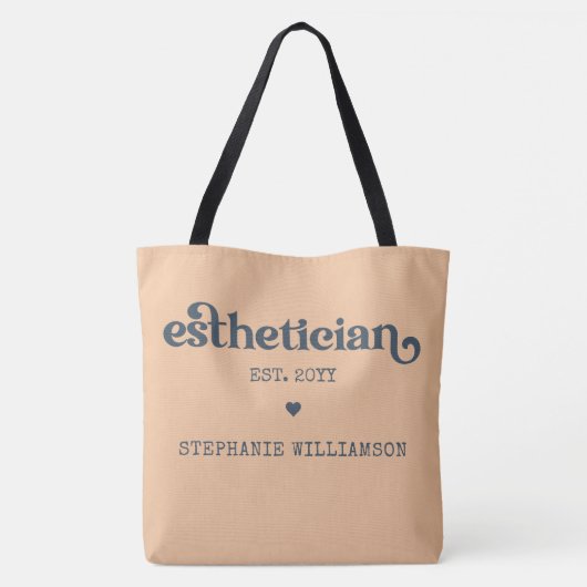 Gepersonaliseerde estheticiste Cosmetoloog Beautic Tote Bag (Achterkant)