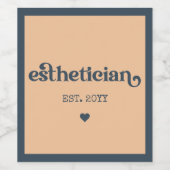 Gepersonaliseerde estheticiste Cosmetoloog Beautic Wijn Etiket (Enkel label)