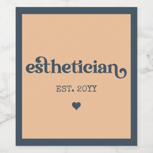Gepersonaliseerde estheticiste Cosmetoloog Beautic Wijn Etiket (Enkel label)