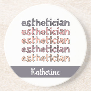 Gepersonaliseerde estheticiste Cosmetoloog Beautic Zandsteen Onderzetter