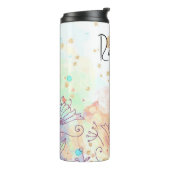 Gepersonaliseerde esthetische achtergrond thermosbeker (Gedraaid links)