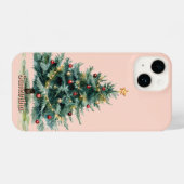 Gepersonaliseerde esthetische kersttelefoonhoes iPhone hoesje (Achterkant horizontaal)