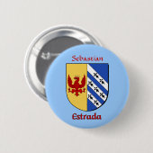 Gepersonaliseerde Estrada Historisch Schild Ronde Button 5,7 Cm (Voorkant /achterkant)