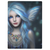 Gepersonaliseerde etherische mystieke blauwe fee klembord (Achterkant)