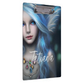 Gepersonaliseerde etherische mystieke blauwe fee klembord (Rechts)