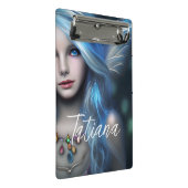 Gepersonaliseerde etherische mystieke blauwe fee mini klembord (Schuin)