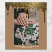 Gepersonaliseerde etiketten van de huwelijkswijn,  (Enkel label)