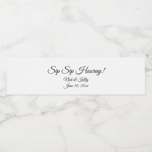 Gepersonaliseerde etiketten van de waterfles (Enkel label)