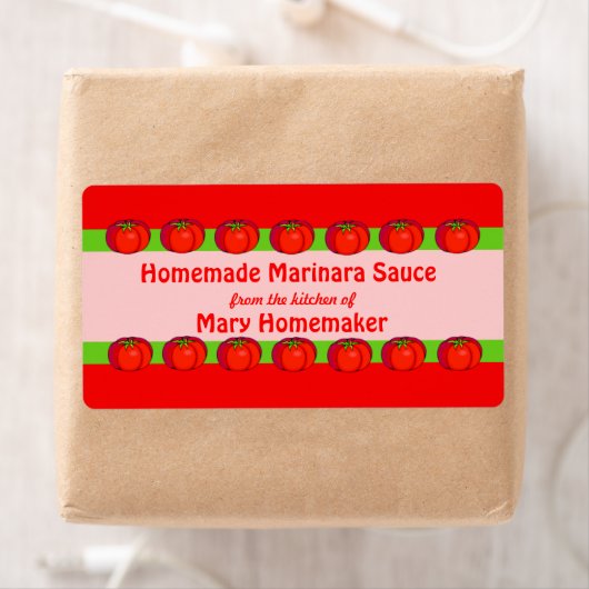 Gepersonaliseerde etiketten van tomatensaus (Insitu)