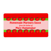 Gepersonaliseerde etiketten van tomatensaus (Voorkant)