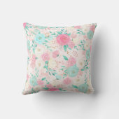 Gepersonaliseerde etnische Ballerina Pink Floral Kussen (Achterkant)