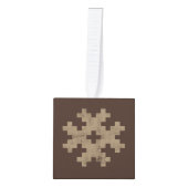 Gepersonaliseerde etnische Baltische Bruin Pixelat Decoratie (Voorkant)