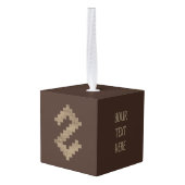 Gepersonaliseerde etnische Baltische Bruin Pixelat Decoratie (Achter hoekig)