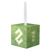 Gepersonaliseerde Etnische Baltische Groene Pixela Decoratie (Achter hoekig)