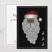 Gepersonaliseerde Etnische Latino Papa Noel Kerstm Feestdagenkaart (Voorkant / Achterkant)