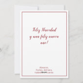 Gepersonaliseerde Etnische Latino Papa Noel Kerstm Feestdagenkaart (Achterkant)