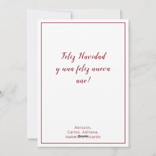 Gepersonaliseerde Etnische Latino Papa Noel Kerstm Feestdagenkaart (Achterkant)