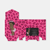 Gepersonaliseerde etnische prinses Baby luipaard p Bedankdoosjes (Uitgevouwen)