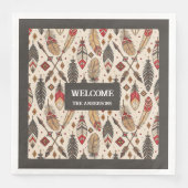 Gepersonaliseerde etnische servetten Classic Boho (Voorkant)