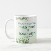 Gepersonaliseerde eucalyptus bruiloft Jubileum cad Koffiemok (Links)