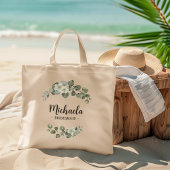 Gepersonaliseerde Eucalyptus Greenery Bruidsmeisje Tote Bag