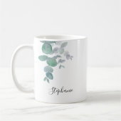 Gepersonaliseerde Eucalyptus Greenery Koffiemok (Links)