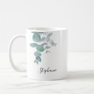 Gepersonaliseerde Eucalyptus Greenery Koffiemok