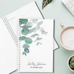 Gepersonaliseerde Eucalyptus Greenery Planner<br><div class="desc">Deze elegante gepersonaliseerde Planner is versierd met waterverf eucalyptusbladeren in zachte groene tinten. Eenvoudig aan te passen. Om verder uit te geven gebruik het Hulpmiddel van het Ontwerp om de doopvont, de doopvontgrootte, of de kleur te veranderen. Omdat wij ons kunstwerk creëer, zult u dit nauwkeurige afbeelding niet vinden van...</div>