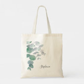 Gepersonaliseerde Eucalyptus Greenery Tote Bag (Achterkant)