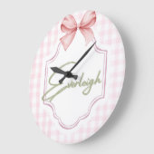 Gepersonaliseerde Everleigh Baby Girl Nursery Ging Grote Klok (Hoek)