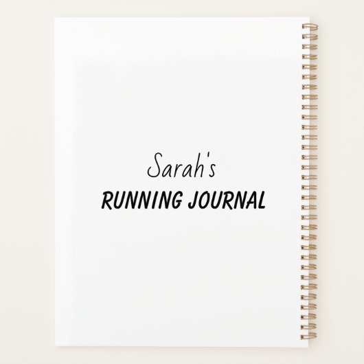 Gepersonaliseerde 'Every Mile Counts' Runner gesch Planner (Achterkant)