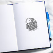 Gepersonaliseerde Ex Libris Skull Bookplate Rubberstempel