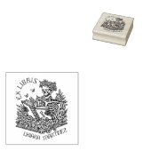 Gepersonaliseerde Ex Libris Skull Bookplate Rubberstempel (Gestempeld)