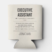 Gepersonaliseerde Executive Assistant Grappig Blikjeskoeler (Achterkant)