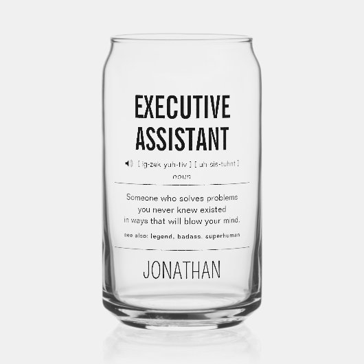 Gepersonaliseerde Executive Assistant Grappig Blikvorm Glas (Voorkant)