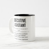 Gepersonaliseerde Executive Assistant Grappig Tweekleurige Koffiemok (Voorkant links)