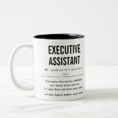 Gepersonaliseerde Executive Assistant Grappig Tweekleurige Koffiemok (Links)