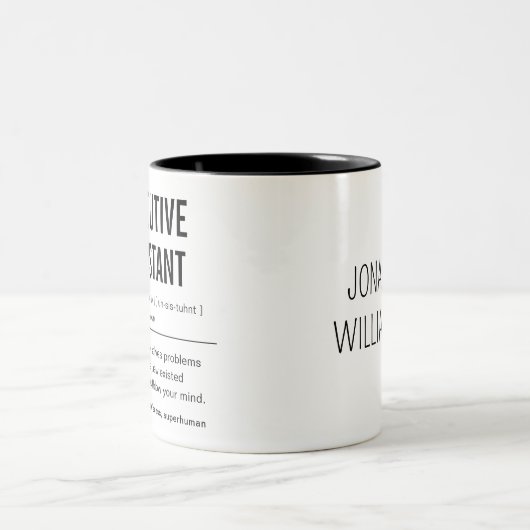 Gepersonaliseerde Executive Assistant Grappig Tweekleurige Koffiemok (Center)