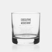 Gepersonaliseerde Executive Assistant Grappig Whisky Glas (Voorkant)