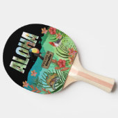 Gepersonaliseerde exotische Aloha Tropical Paradis Tafeltennisbatje (Zijkant)
