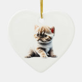 Gepersonaliseerde exotische Korthaar Kitten Keramisch Ornament (Voorkant)