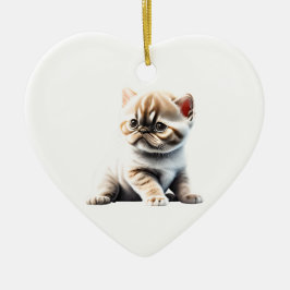 Gepersonaliseerde exotische Korthaar Kitten Keramisch Ornament