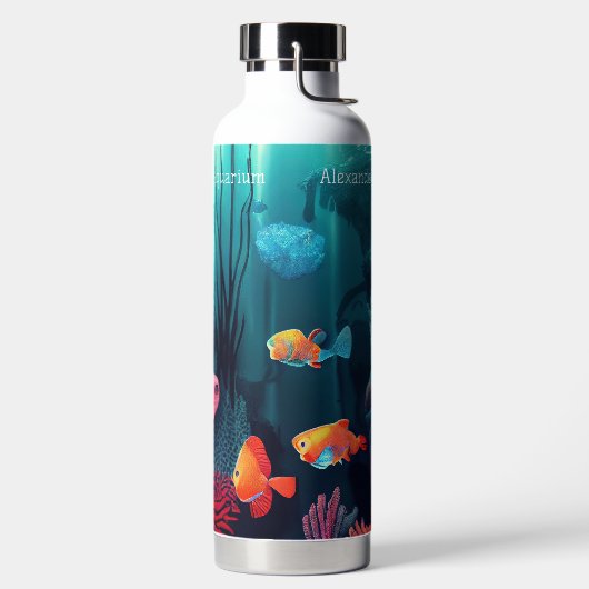 Gepersonaliseerde Exotische Vistank Aquarium Water Waterfles (Links)