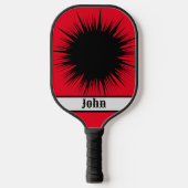 Gepersonaliseerde explosie rood & zwart pickleball paddle (Voorkant)