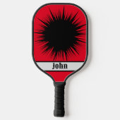 Gepersonaliseerde explosie rood & zwart pickleball paddle (Achterkant)