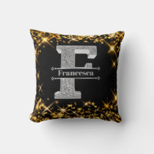 Gepersonaliseerde F Initiaal Silver Monogram Jouw 