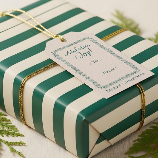 Gepersonaliseerde fa la  bladmuziek van & naar cadeaulabel